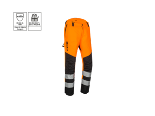 Protipořezové kalhoty SIP PROTECTION 1RQ3 PERTHUS FLASH 3 Hi-Vis oranžová/černá