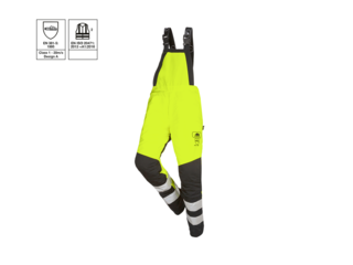 Chainsaw pants with bib SIP PROTECTION 1RH1 ASPIN FLASH Hi-Vis yellow/black