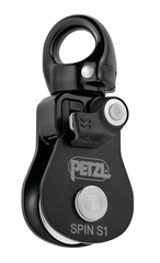 Pulley with swivel hinge PETZL SPIN S1 black