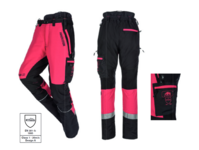 Protiporezové nohavice SIP PROTECTION 1SBP CANOPY AIR-GO ružová - limitovaná edícia