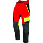 Protiporezové nohavice SOLIDUR COMFY LONG +7cm trieda 1 typ A - červená