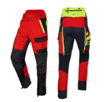 Chainsaw trousers SOLIDUR INFINITY SHORT -7 cm red