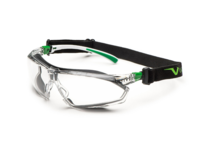 Safety glasses with strap UNIVET 506 HYBRID Vanguard Plus - clear