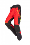 Protiporezové nohavice SIP PROTECTION 1SBD CANOPY AIR-GO SHORT 75 cm červená-čierna