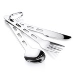 Travel cutlery GSI OUTDOORS Glacier stainless - 3 PC Cutlery Set